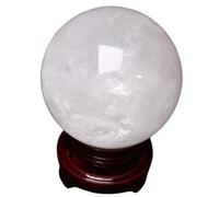 PKNVKZIDK White Crystal Ball with Stand,Large Gemstone Sphere Sculpture Figurine,Quartz for Home Decoration Crafts,5cm/1.96in