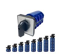 PKNVKZIDK YMW26-63A Series LW26 690V Silver Control Power 1-6 Poles 2/3 Positions Changeover Cam Switch Rotary Selector(63A-Customize,3P-12 Terminals)