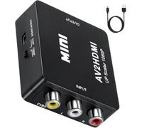 PKOUVOO RCA to HDMI Converter - 1080P Composite CVBS Audio Video Adapter With PAL/NTSC Support for PC, Laptop, Xbox, PS4, STB, VHS, VCR, TV, Blue-Ray