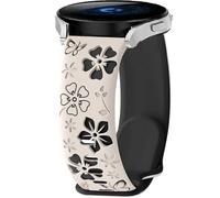 PKQTOP 20mm Cinturino per Ticwatch GTH / E3 / E, Flower Sport Bracciali Silicone Cinturini di Ricambio per Coros Apex 42mm / Apex 2 / Pace 2