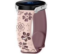 PKQTOP 20mm Cinturino per Ticwatch GTH / E3 / E, Flower Sport Bracciali Silicone Cinturini di Ricambio per Coros Apex 42mm / Apex 2 / Pace 2
