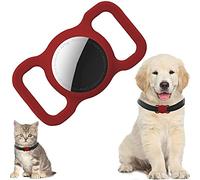 PKQTOP Custodia Protettiva in Silicone per AirTag，Custodia Compatibile con Apple Airtag GPS Finder Collare per Cani e Gatti