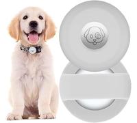 PKQTOP Custodia Protettiva in Silicone per AirTag，Custodia Compatibile con Apple Airtag GPS Finder Collare per Cani e Gatti