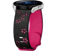 PKQTOP Flower Cinturino per Ticwatch Pro 3/GTX/E2/S2, 22mm Sport Bracciali Silicone Cinturini di Ricambio per Coros Pace 4/Pace3/Pace Pro, Apex 4 42mm/Apex 46mm/Apex2 Pro