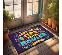 PKRD Tappeto per porta d'ingresso per esterni Lesz Tips Tumps Rouler: Mardi Gras Celebration Zerbino per camera da letto roba sportiva decorazione bar (65 x 90 cm)