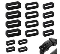 PKRFCJ 16 anelli antiscivolo per cinturino da orologio, 20 mm, 14 mm, 16 mm, 18 mm, cinturino di ricambio per smart watch sportivi, accessori per anelli di chiusura (nero), Small