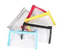 PKRFCJ 5 piccole borse trasparenti per il trucco, mini pochette in plastica trasparente con cerniera per borsette, piccole tasche impermeabili per cosmetici, gioielli ed oggetti essenziali, 5 colori