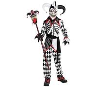 (PKT) (9902439) Costume da giullare sinistro per bambini (8-10 anni)