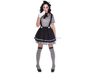 PKT) 9906458 - Costume da Mimo Artista, da donna, taglia 40-42