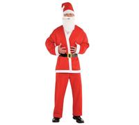 Amscan Animali, Babbo Natale Costume Santa Claus Men, Tinta unita, red, XL, 9907363