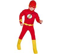 PKT, 9908386 Costume da Flash per bambini, con petto muscoloso (4-6 anni)