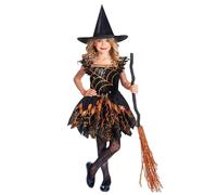 (PKT) 9911967 - Costume da strega da ragno spettrale per bambine (6-8 anni)