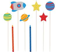 (PKT) Set di candele di compleanno Blast Off (8 pezzi)