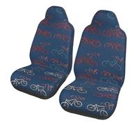 PKTTECRFPK Coprisedili universali per auto, moto, bicicletta, bicicletta, stampa, coppia di coprisedili anteriori, 2 pezzi, per auto, SUV, camion