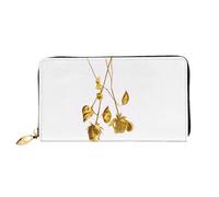 PKTTECRFPK Elegante portafoglio lungo da viaggio in pelle PU con motivo floreale oro rosa per donne e uomini - Portafoglio lungo con cerniera, custodia per telefono, carte di credito e monete 3D, 3D,