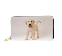 PKTTECRFPK Elegante portafoglio lungo Golden Retrievers da viaggio in pelle PU per donne e uomini, portafoglio lungo con cerniera, custodia per telefono, carte di credito e monete 3D, 3D, 3 D, Casual