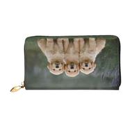 PKTTECRFPK Elegante portafoglio lungo Golden Retrievers da viaggio in pelle PU per donne e uomini, portafoglio lungo con cerniera, custodia per telefono, carte di credito e monete 3D, 3D, 3 D, Casual