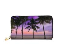 PKTTECRFPK Elegante portafoglio lungo Jamaica Beach Travel in pelle PU per donne e uomini - Portafoglio lungo con cerniera, custodia per telefono, carte di credito e monete 3D, 3D, 3 D, Casual