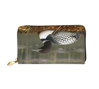 PKTTECRFPK Elegante portafoglio lungo Loon Nature Birds Travel PU pelle pochette per donne e uomini - Portafoglio lungo con cerniera, custodia per telefono, carte di credito e monete 3D, 3D, 3 D,