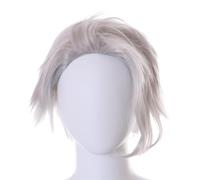 PL-157 grigio argento universale capelli corti graduati per Shinigimai Toshiro Cosplay Parrucca Anime Manga Party Wig