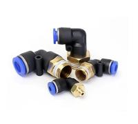 PL 4-M5 6-M6 8-M8 10-M12 Tubo flessibile pneumatico da 4 mm, 6 mm, 8 mm, 10 mm, a pressione, M5, M6, M8, M10, M12, raccordo aria a gomito maschio, connettore M8*1.0, 1 pezzo(10MM,M8 x 1.0)