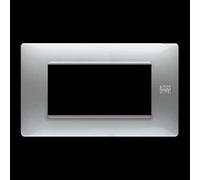 Urmet Simon Nea Flexa placca 4 moduli colore alluminio 11804.AL