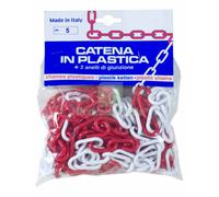 PL PL CATENA PLASTICA BIANCO ROSSO D.8 DA 5 M: