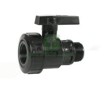 PL PL RACCORDO NYLON VALVOLA A SFERA MASCHIO FEMMINA 1":