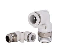 PL pneumatico connettore rapido trachea tubo diametro esterno 1/8 1/4 3/8 1/2 gomito aria cilindro elettrovalvola connettore 6 8 10 12mm(PL10-02)