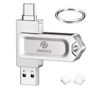 PL ZMPWLQ iPhone 15 Chiavetta USB tipo C 128GB Pendrive USB 3.0 OTG Memory Stick 2 in 1 Metallo Flash Drive Pennetta USB Backup con un Solo Clic per iPhone 15/iPad/Smartphone OTG Android/PC/Mac