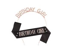 PLABBDPL 1*Compleanno Crown, 1*"Birthday Girl Cintura di Compleanno, Regali per Compleanno Ragazza per la Cena di Compleanno, Set di Decorazione per il Compleanno