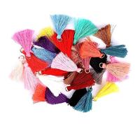 PLABBDPL 100 Pezzi Ciondolo Con Nappina Nappe Colorate Cotone Nappine Ciondoli A Nappa Colorati Ciondolo Di Nappa In Finta Mini Nappe Buono Per Gioielli Fai-Da-Te,Orecchini,Bracciali,Portachiavi