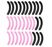 PLABBDPL 30Pcs Nero Rosa Silicone Bigodino Del Ciglio Ricariche Pads di Ricambio Piegaciglia Cuscini Ciglia Gomma Ricariche Pastiglie per Le Signore Delle Donne Delle Ragazze