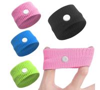 PLABBDPL 4 Braccialetti Antinausea per Bambini e Adulti, con Digitopressione Anti-malessere per Alleviare la Nausea, per Cinetosi e Mal di Testa,