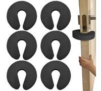 PLABBDPL 6 Pezzi Fermaporta Bambini, Schiuma Ferma Porta Sicurezza dei Bambini dito Ferma Porta in Schiuma, Blocca porta Bambini, nero