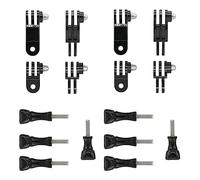 PLABBDPL Action Camera Braccio Girevole Regolabile, Accessori Attacco per GoPro Hero 10, 9, 8, 7, 6, 5, Xiaomi, Fusion, DJI Osmo, SJCAM, Asta GoPro Attacco Casco Moto (16 Pezzi)