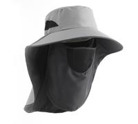 PLABBDPL Cappello da Sole a Tesa Larga con Protezione UV sul Collo con Foro per Coda di Cavallo per Donna Uomo Cappello da Esterno Unisex per Ciclismo Pesca Trekking Canottaggio Giardino Parasole