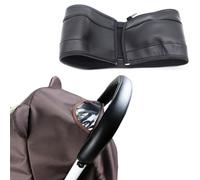 PLABBDPL Rivestimento per Passeggino in Pelle PU, Copri Maniglia per Passeggino con Cerniera Rimovibile, Impugnatura Antipolvere Copertura, Impermeabile, per Passeggini, Nero