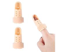 PLABBDPL Set da 2 rinforzanti in silicone per unghie con tubino adesivo, protezione per le dita, stecca per il dito medio, pollice sinistro, sostegni per le dita e tutore per tutta la mano,