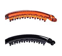 PLABBDPL Set di 2 fermagli per capelli a banana retrò per ricci grossolani Accessori per capelli a coda di pesce Pettini Capelli Plastica Pinze Capelli Clip per donne e ragazze