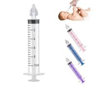 PLABBDPL Siringhe Lavaggio Nasale Neonato, Irrigatore Nasale,Oliva Nasale Bambini, Irrigazione Nasale Riutilizzabile Portatile Aspiratore Nasale 4 PCS 10 ml, 4 colori