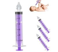 PLABBDPL Siringhe Lavaggio Nasale Neonato, Irrigatore Nasale,Oliva Nasale Bambini, Irrigazione Nasale Riutilizzabile Portatile Aspiratore Nasale 4 PCS 10 ml, Viola