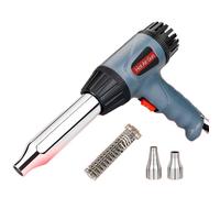 PLABNK Kit Pistola Termica, Mini Pistola Termica da 750 W con impostazioni di Temperatura variabili e ugello a Rullo per Un Facile imballaggio, rimozione della Vernice, Artigianato,Chrome