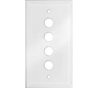 Placa de cristal con borde biselado, serie berker Touch Sensor de hager, blanco,4 elementos
