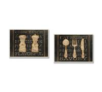 Placa de pared para cocina Stupell Home D?cor con tipograf a de sal, pimienta y utensilios (10 x 0,5 x 15 cm). Fabricada con orgullo en EE. UU.