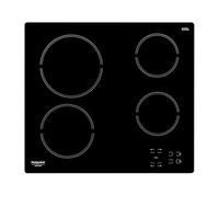Hotpoint - Piastra di cottura in vetroceramica HR631C 4 camini - controlli sensitivi, pannello di controllo frontale - timer elettronico e indicatori di calore residuale - H 4,6 x L 58 x P 51 cm