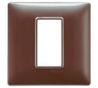 Placca 1M marrone micalizzato scatola rotonda Vimar Plana 14641.23