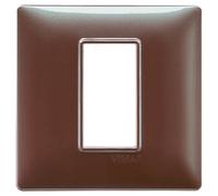 Placca 1M marrone micalizzato scatola rotonda Vimar Plana 14641.23