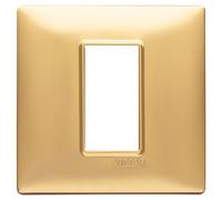 Placca 1M oro opaco scatola rotonda Vimar Plana 14641.25