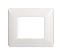 Placca 2 moduli 502 in plastica bianca compatibile anche con BTicino Matix